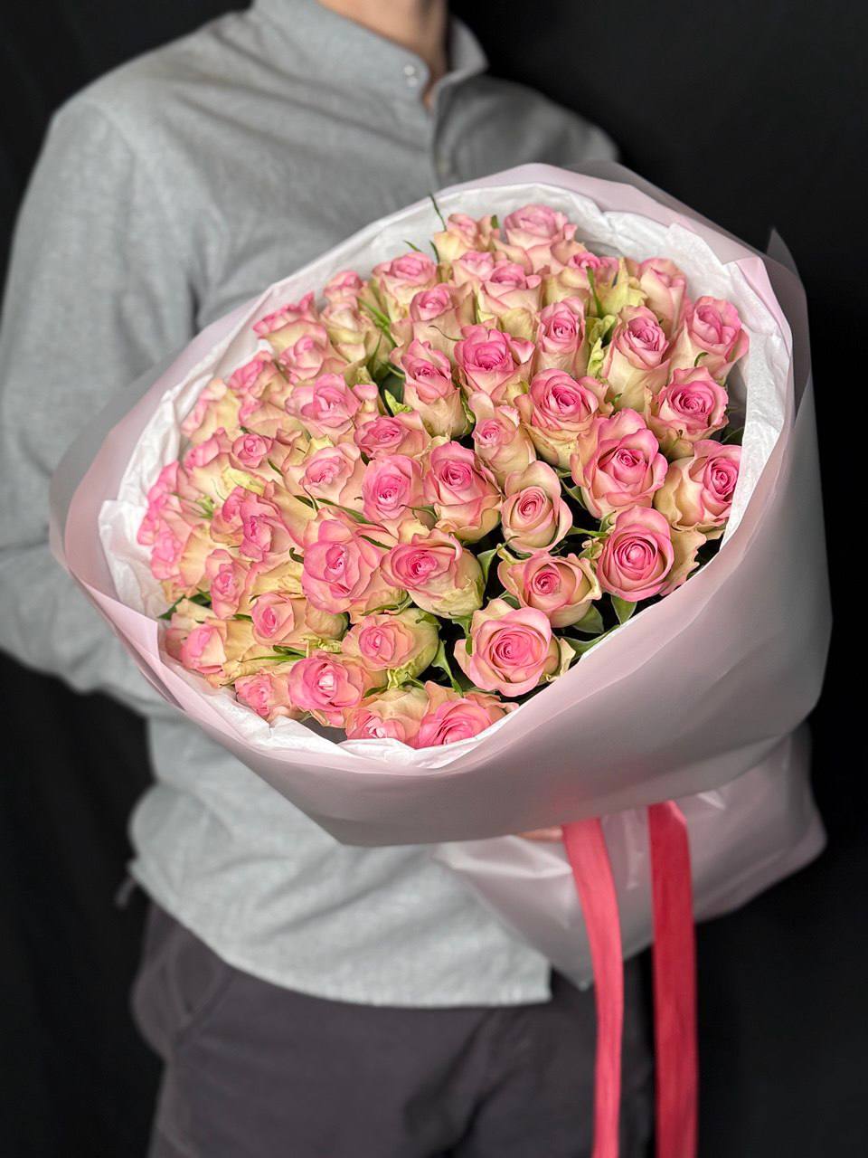 Букет из 51 Кенийской розы