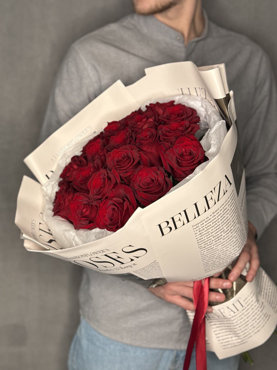 Букет из 21 Голландской розы №221