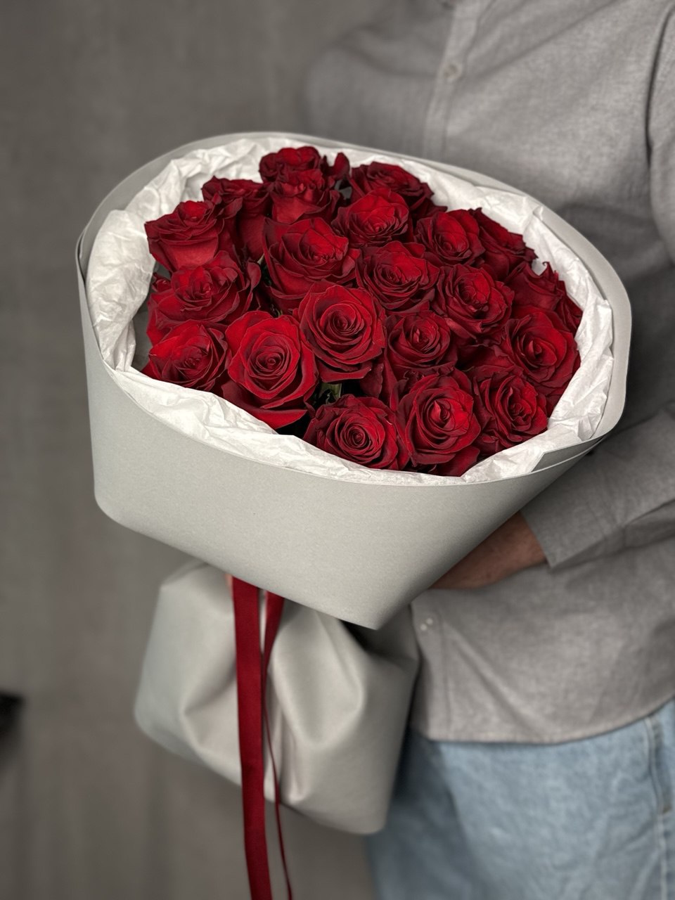 Букет из 21 Голландской розы №219